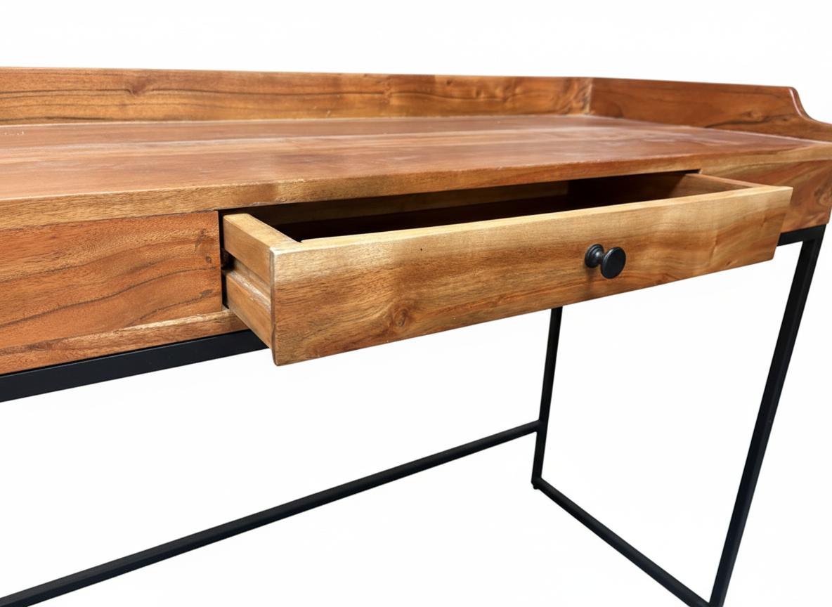 Hanovre - Console/ Coiffeuse en acacia massif 125 cm - Sarrva