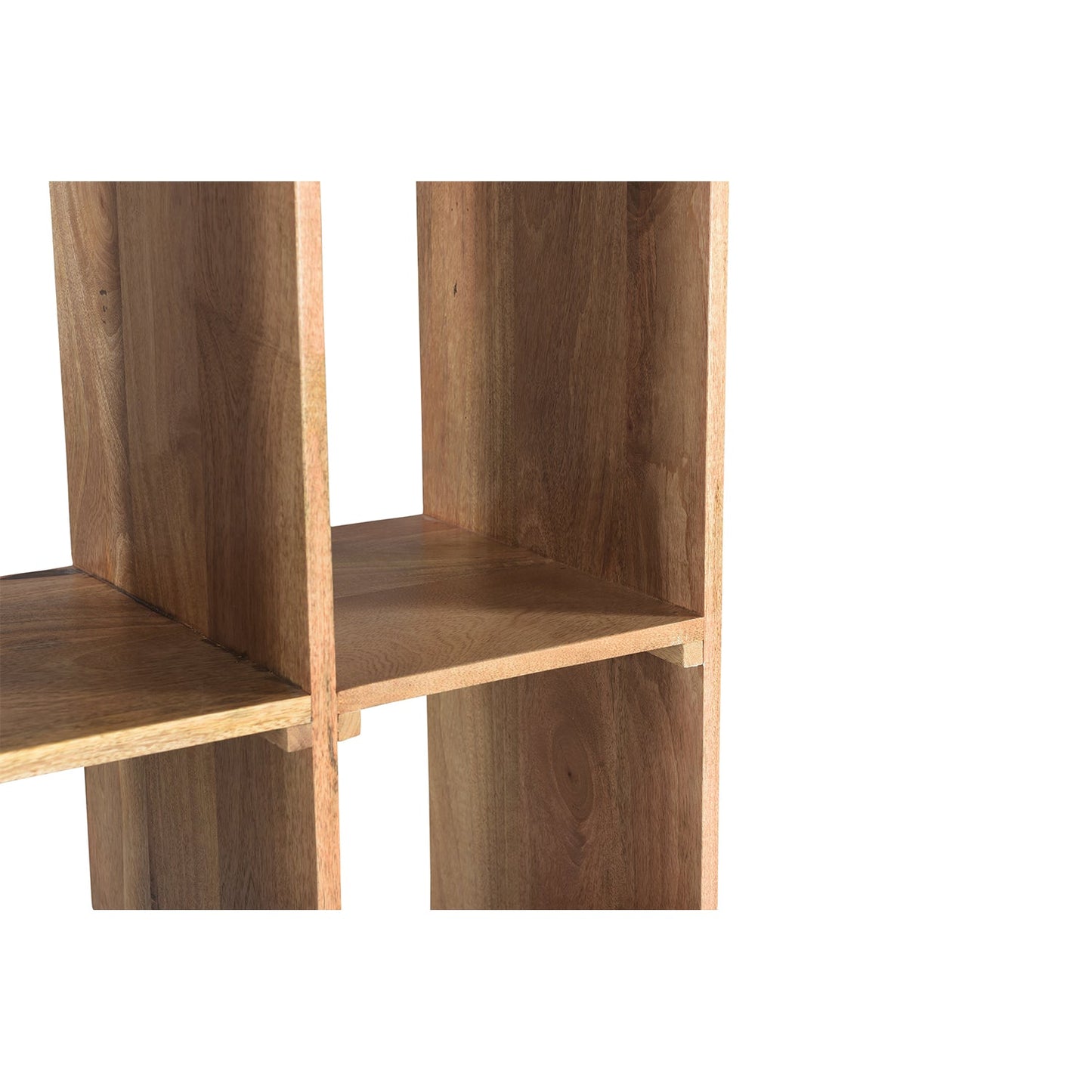 Braga- Bibliothèque 90cm Bois Manguier - 9 Niches Ouvertes Collection KALIA - Sarrva