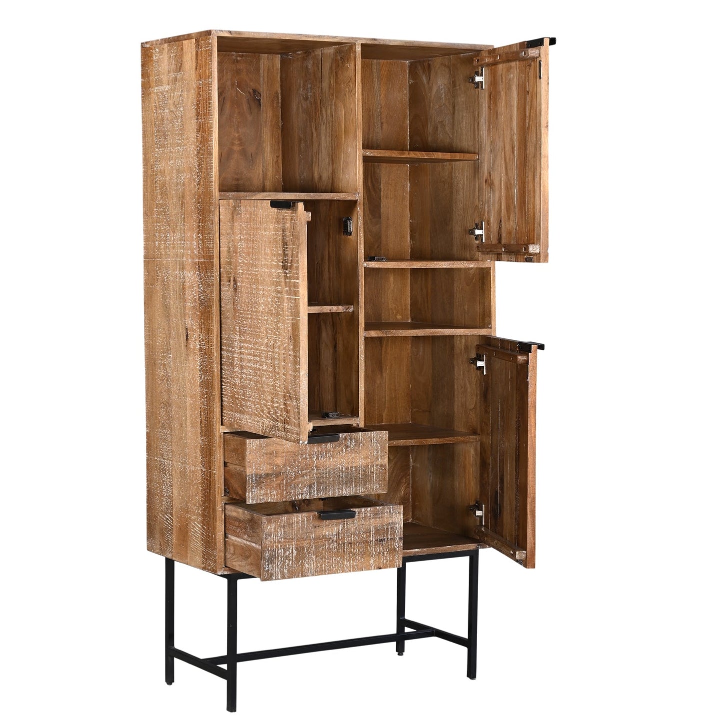 Barcelone - Buffet Vaisselier en manguier massif 90 cm - Sarrva