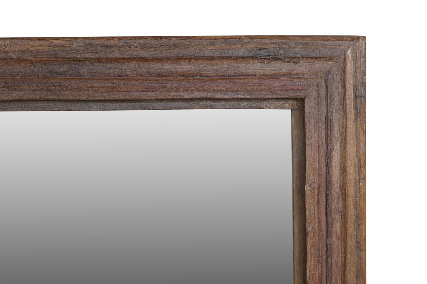 Udaipur - Miroir Rectangulaire en Teck Recyclé 115x72cm - Artisanal Vintage Indien - Sarrva