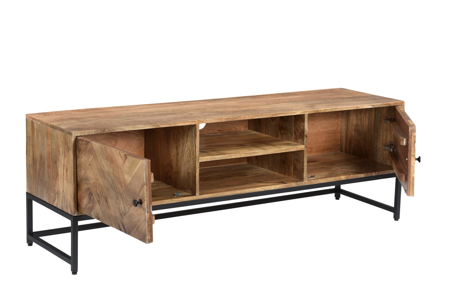 Stockholm - Meuble TV en acacia massif 158 cm - Sarrva