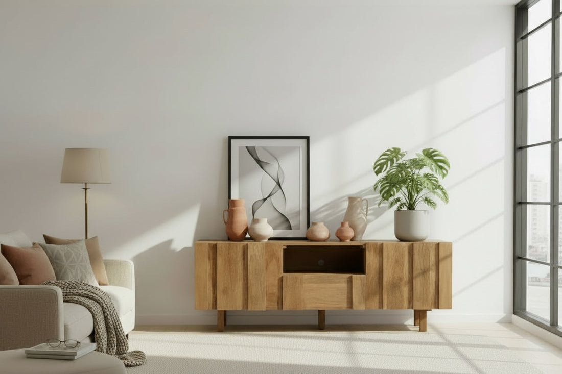 10 idées pour intégrer un meuble TV en bois massif dans votre salon