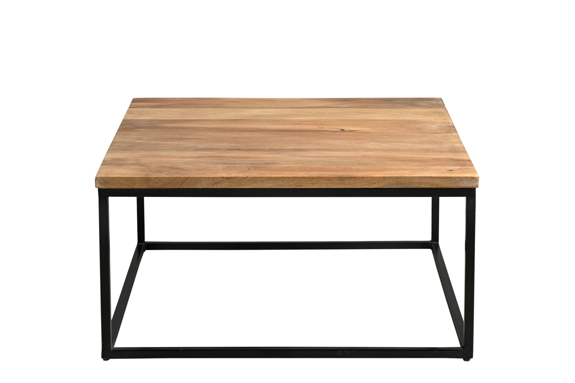 Bruges- Table Basse Carrée 80cm Bois Manguier Massif - Design Contemporain - Sarrva