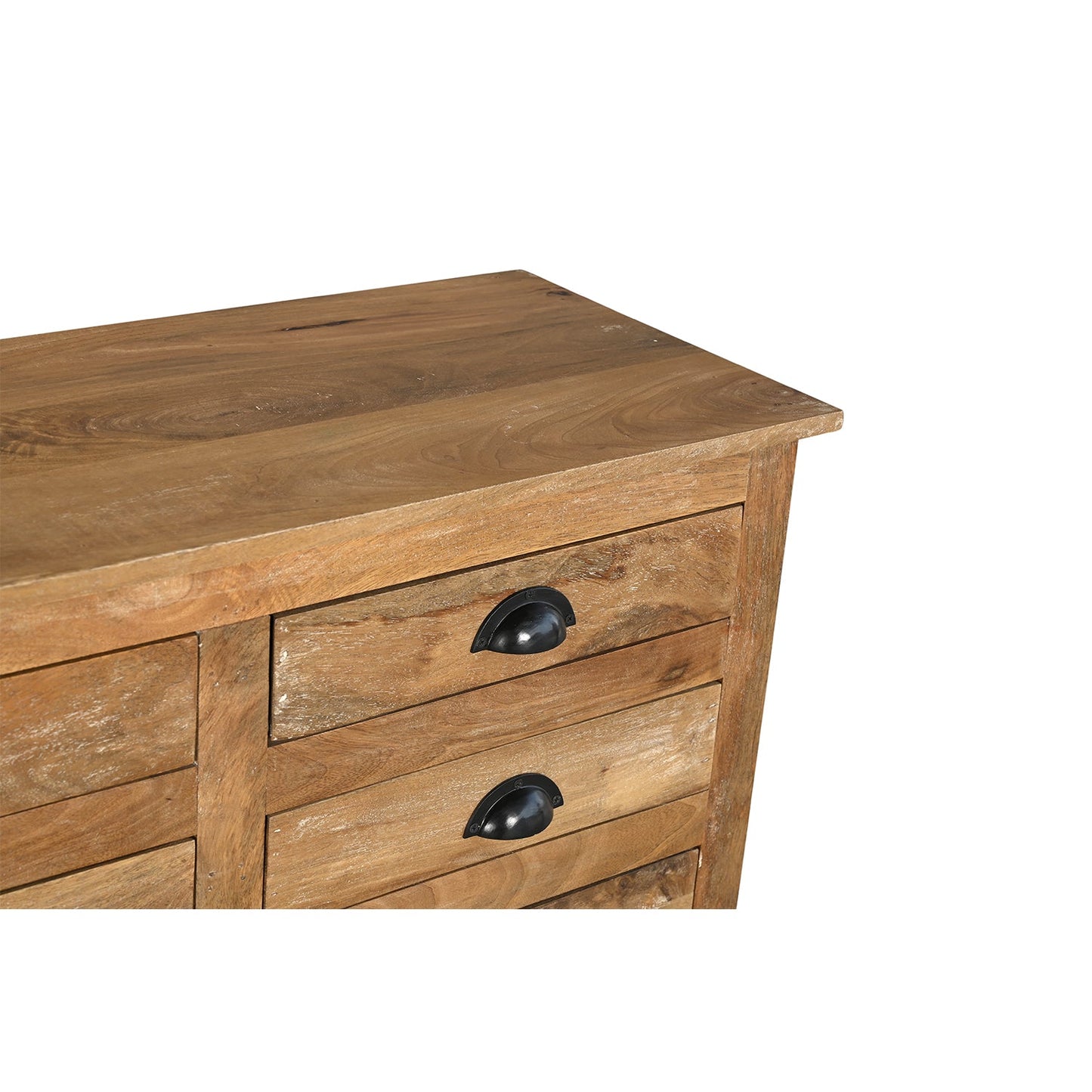 Commode 100cm 6 Tiroirs Manguier Massif - Grand Rangement Chambre NAGORE | Artisanal Sarrva - Sarrva