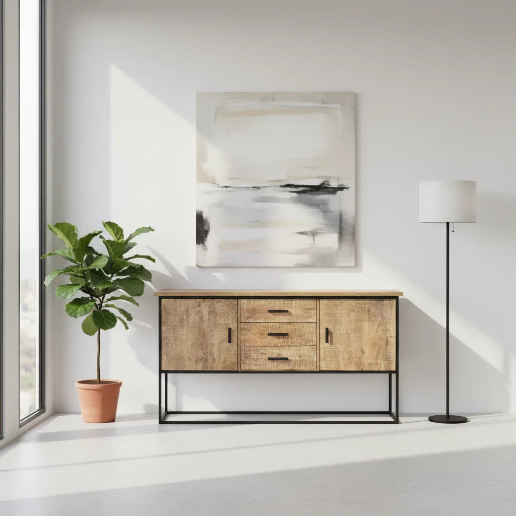 Copenhague - Buffet en manguier massif 160 cm - Sarrva