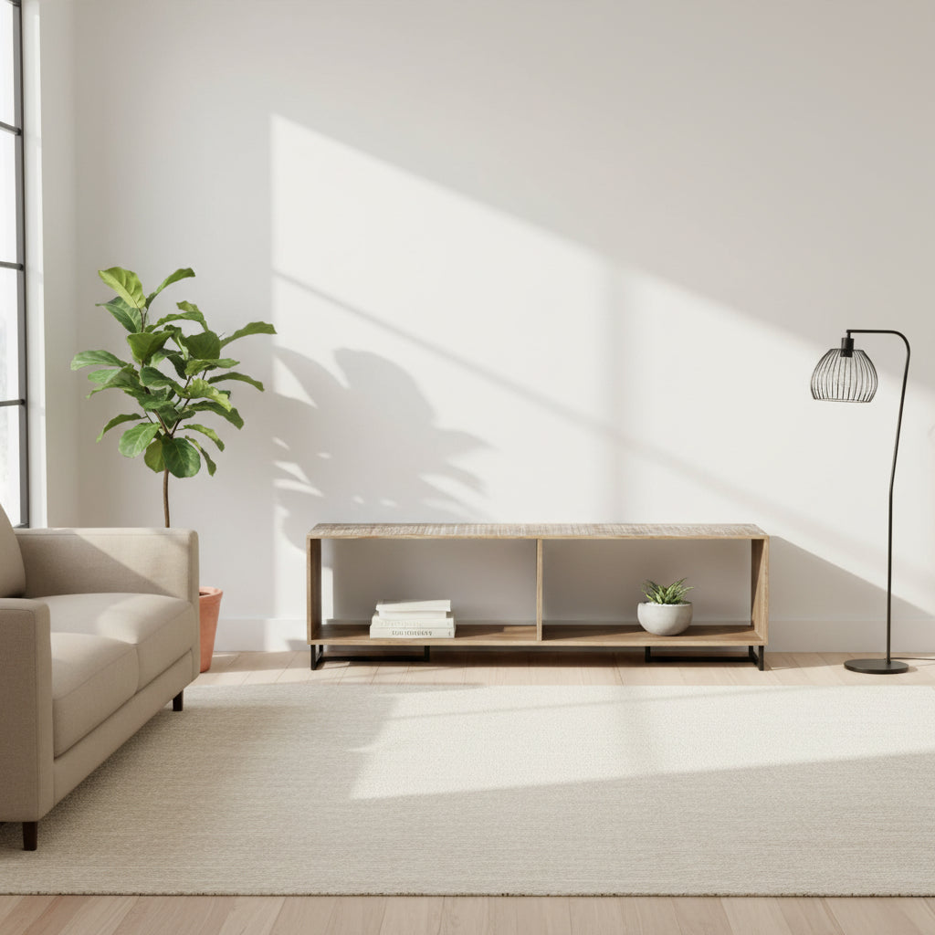 Sienne - Meuble TV en manguier massif 180 cm - Sarrva