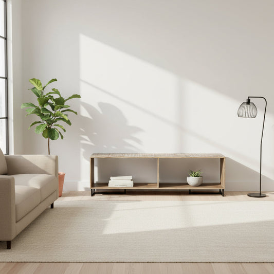 Sienne - Meuble TV en manguier massif 180 cm - Sarrva