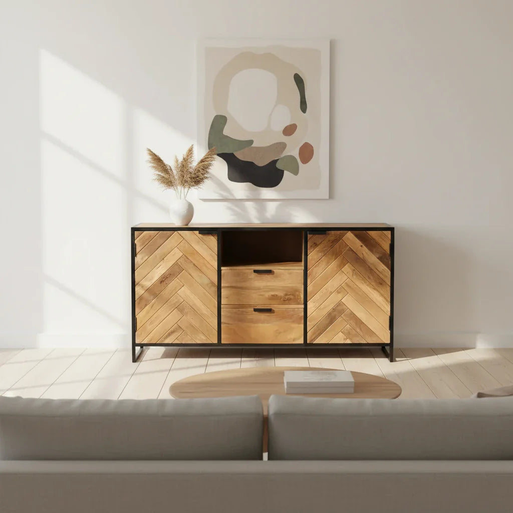 Séville - Buffet en manguier massif 150 cm - Sarrva