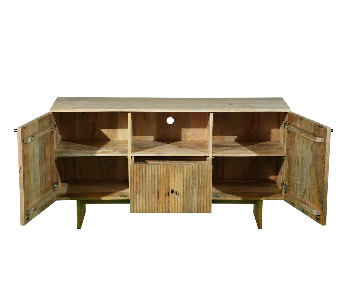 Grasse - Meuble TV en manguier massif 150 cm - Sarrva