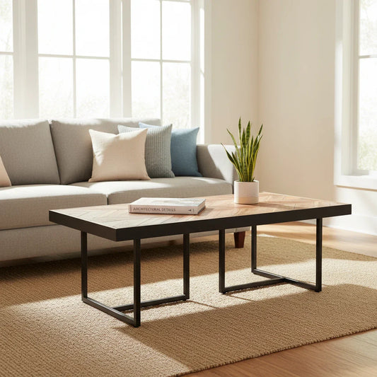 Andorre - Table basse en acacia massif 120 cm - Sarrva