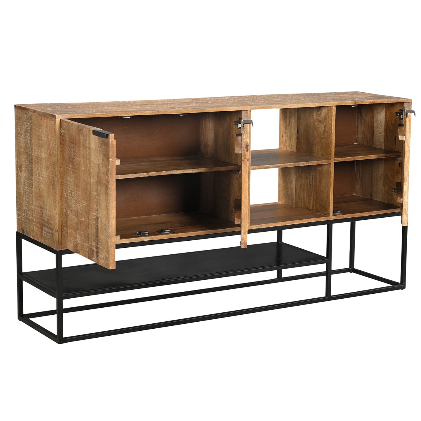 Turin - Buffet/ Meuble TV en manguier massif 180 cm - Sarrva