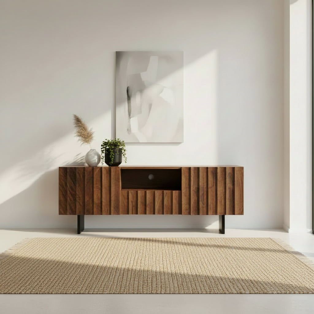 Genève - Meuble TV en manguier massif 150 cm - Sarrva