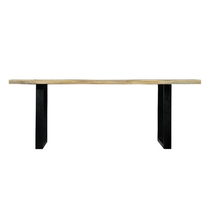 Faro - Table à Manger en manguier massif et métal noir 180 cm - Sarrva