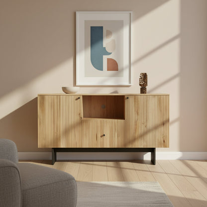 Grasse - Meuble TV en manguier massif 150 cm - Sarrva