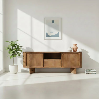 Milan - Meuble TV en manguier massif 150 cm - Sarrva