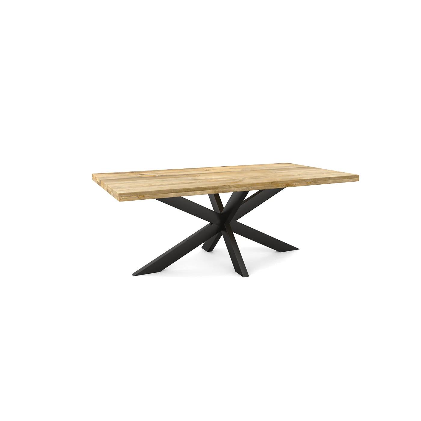 Lisbonne -Table à manger en manguier massif 160 cm - pieds mikado - Sarrva