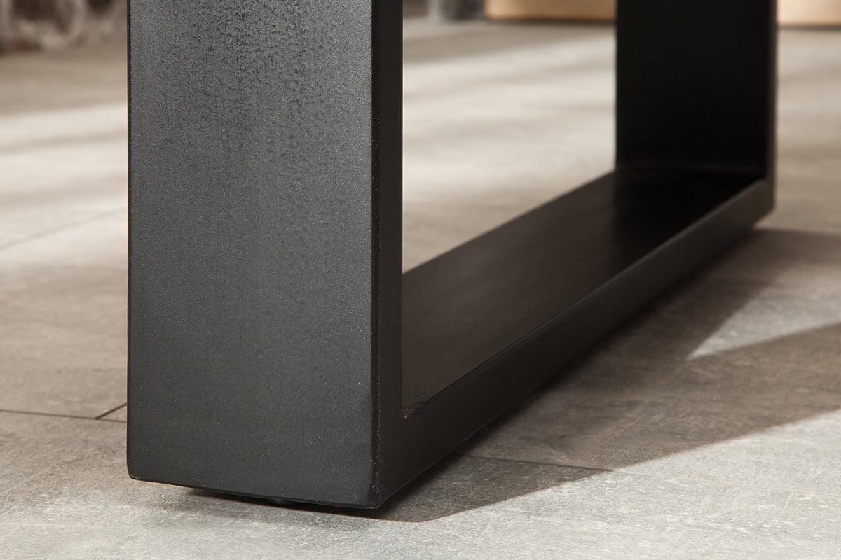 Faro - Table à Manger en manguier massif et métal noir 180 cm - Sarrva
