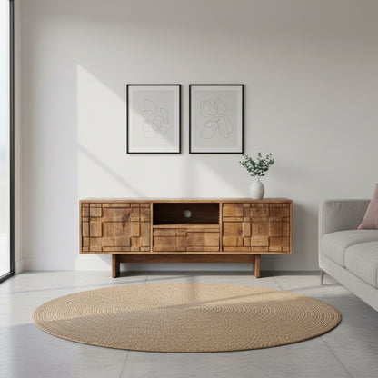 Kyoto - Meuble TV en manguier massif 135 cm