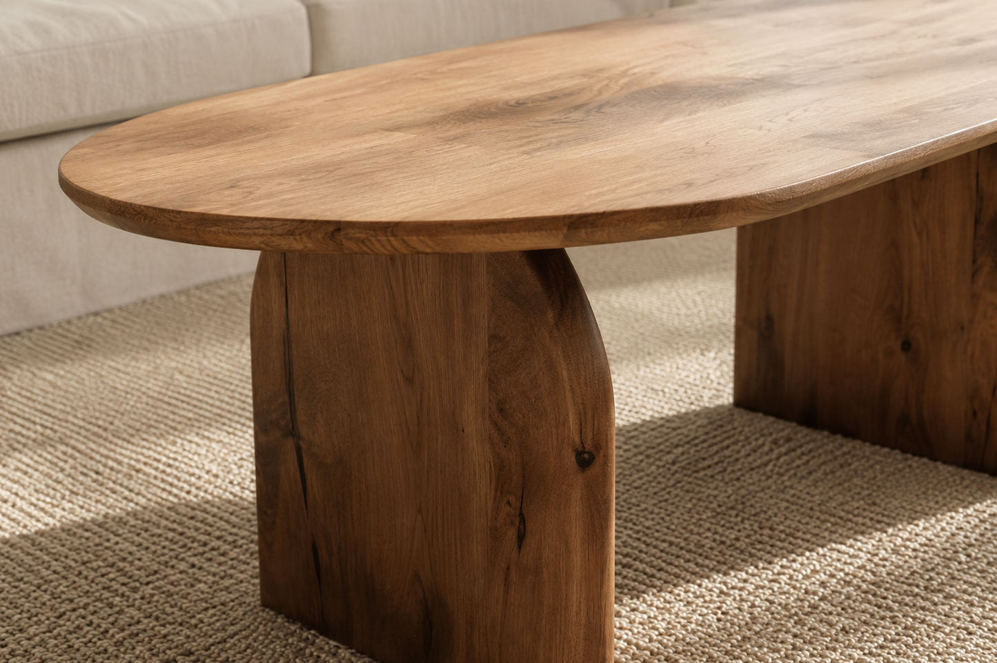 Monaco - Table Basse Ovale en manguier massif 120 cm