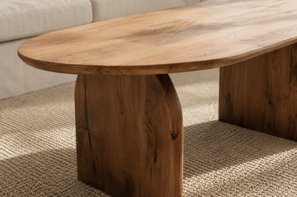 Monaco - Table Basse Ovale en manguier massif 120 cm