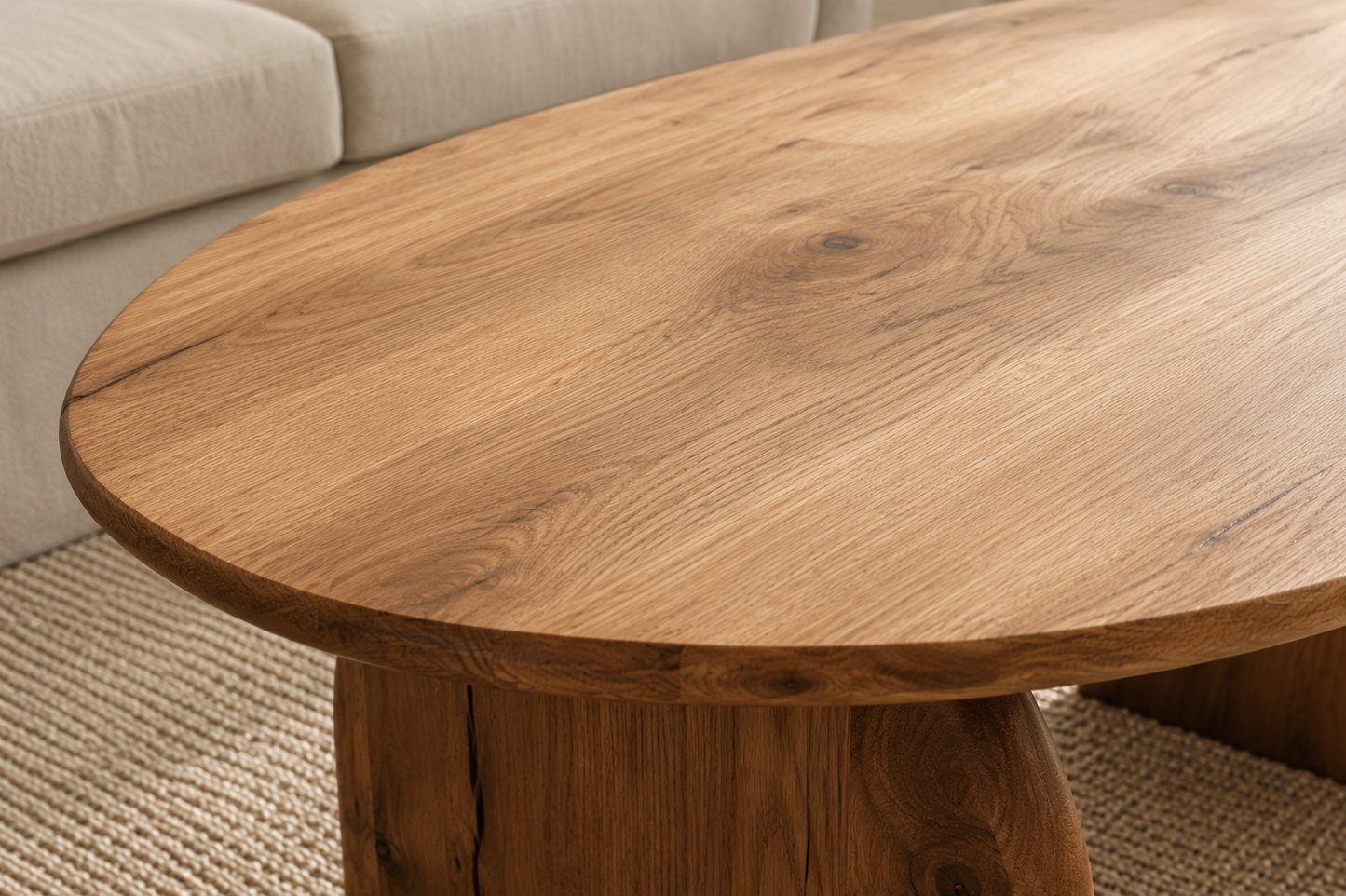 Monaco - Table Basse Ovale en manguier massif 120 cm