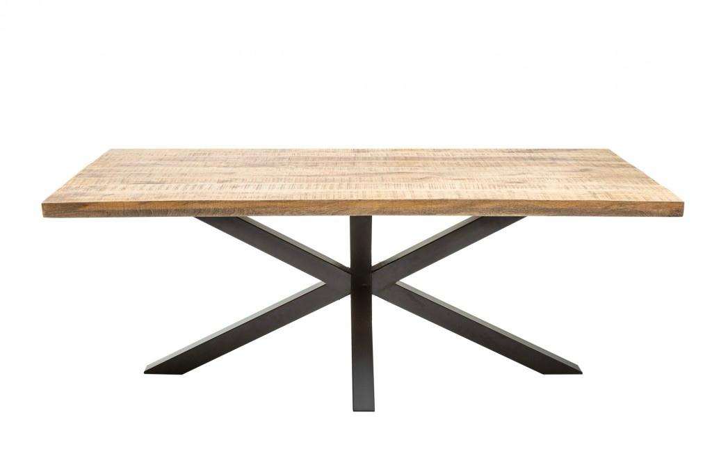 Lisbonne -Table à manger en manguier massif 160 cm - pieds mikado - Sarrva