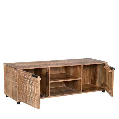 Palerme - Meuble TV en manguier massif 140 cm - Sarrva