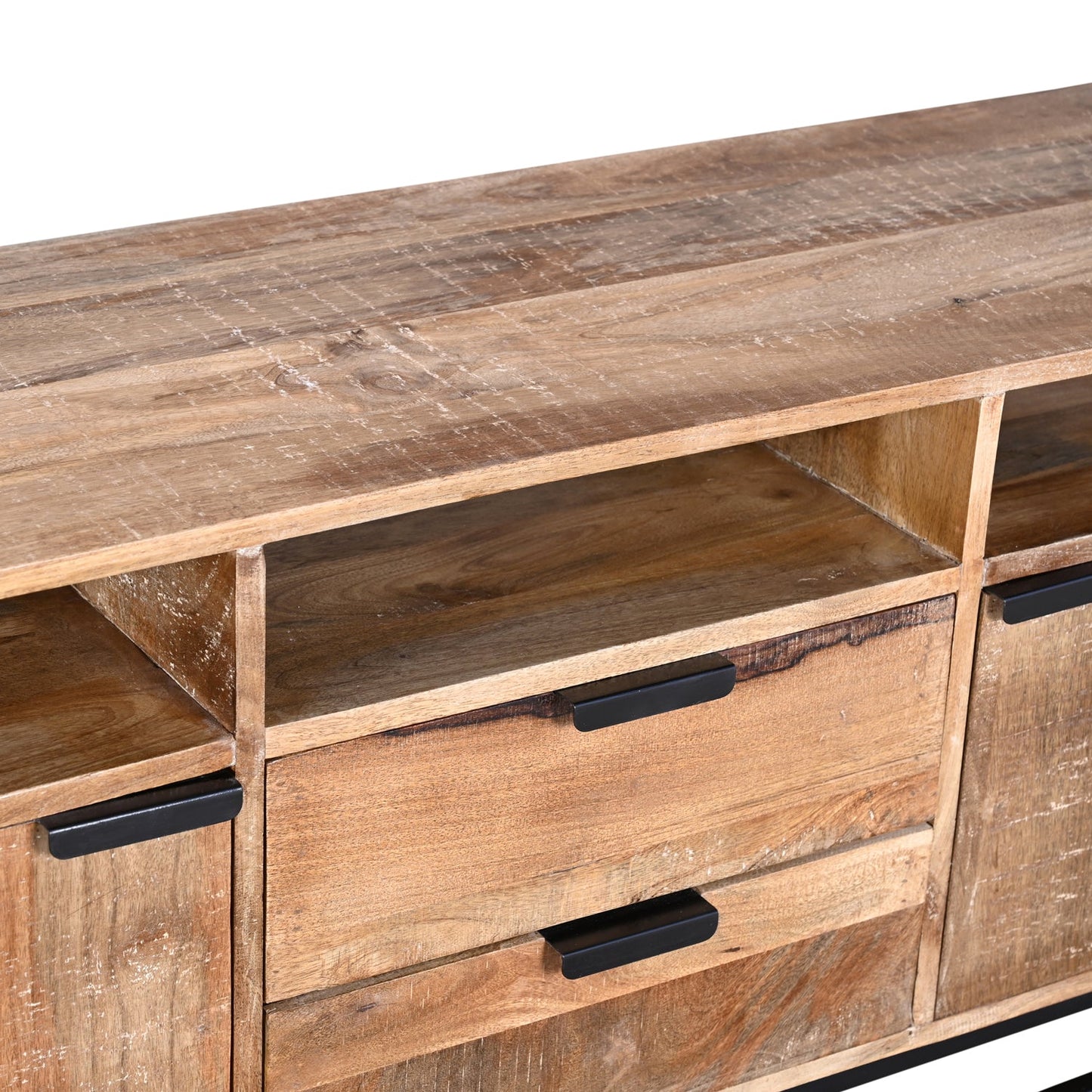Barcelone - Meuble TV en manguier massif 140 cm - Sarrva