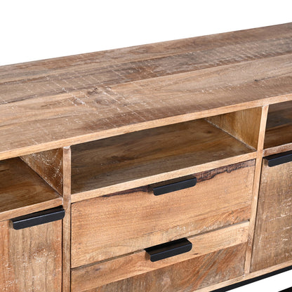 Barcelone - Meuble TV en manguier massif 140 cm - Sarrva