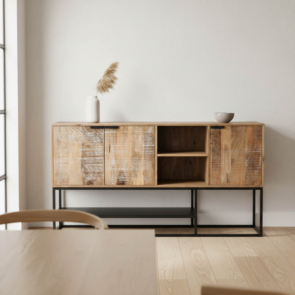 Turin - Buffet/ Meuble TVen manguier massif 160 cm - Sarrva