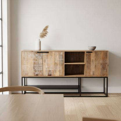 Turin - Buffet/ Meuble TVen manguier massif 160 cm - Sarrva
