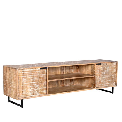 Palerme - Meuble TV en manguier massif 175 cm - Sarrva