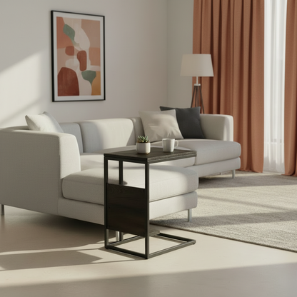 Table d'Appoint Bout de Canapé Bois Manguier - Design Moderne Compact - Sarrva