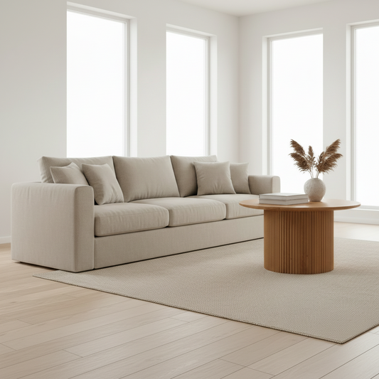 Ibiza - Table basse en manguier massif 80 cm - Sarrva