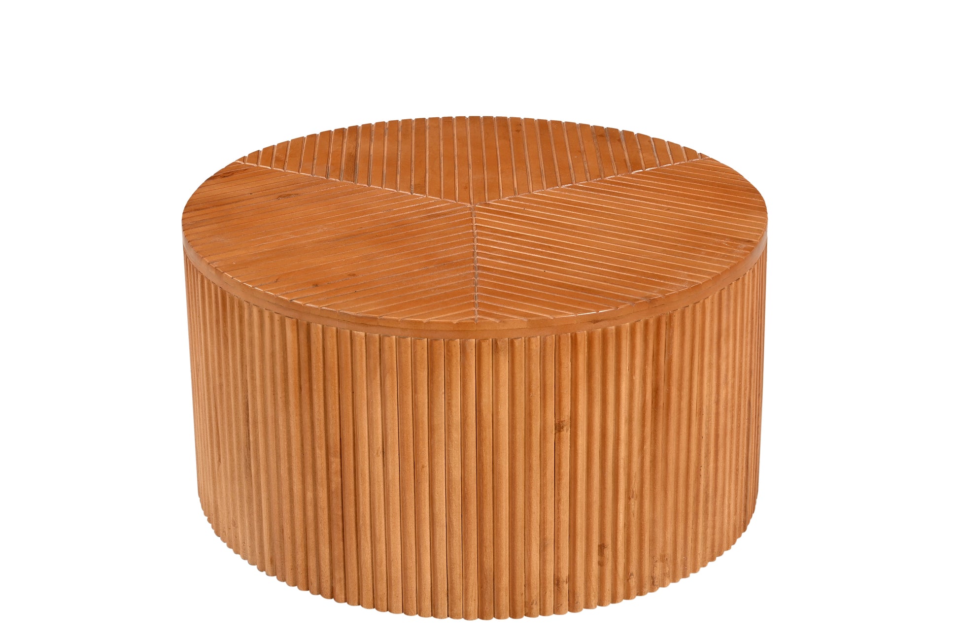 Ibiza - Table basse ronde en manguier massif 80 cm - Sarrva
