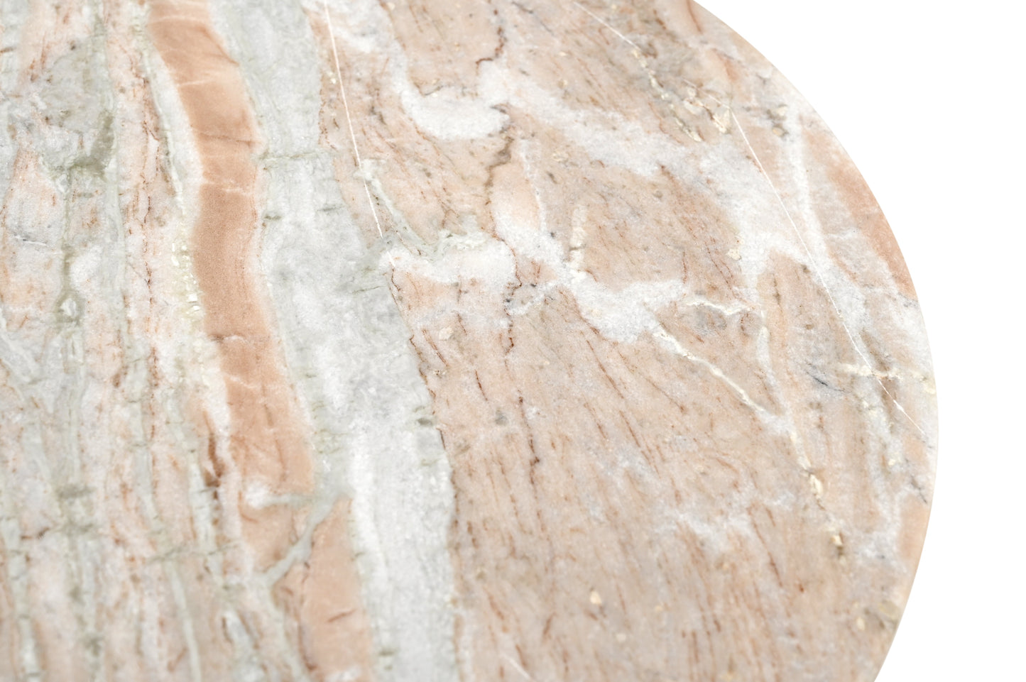 Tables Gigognes Marbre blanc pieds métal- Set 2 Tables Design Luxe - Sarrva