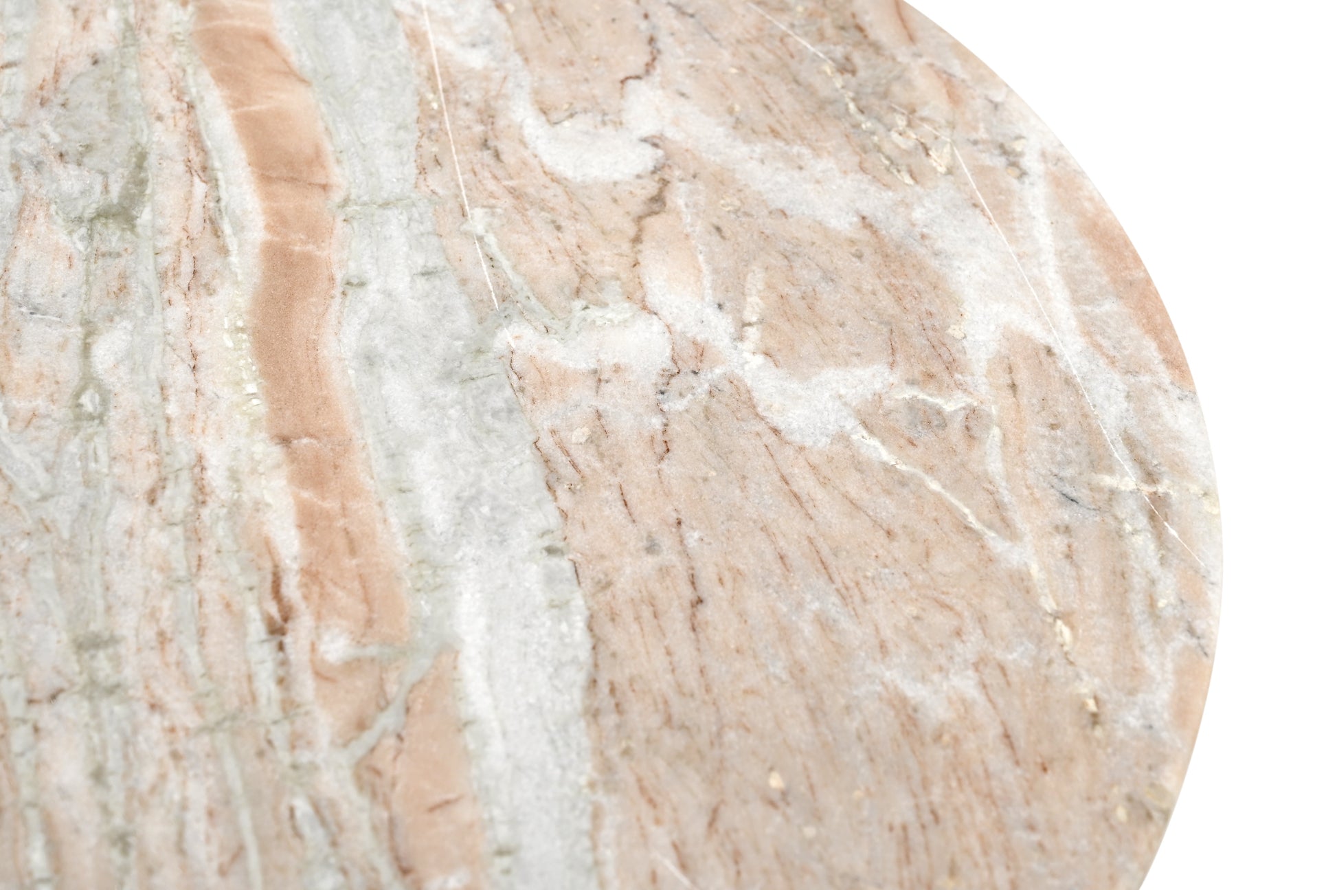 Tables Gigognes Marbre blanc pieds métal- Set 2 Tables Design Luxe - Sarrva