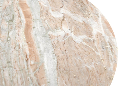 Tables Gigognes Marbre blanc pieds métal- Set 2 Tables Design Luxe - Sarrva