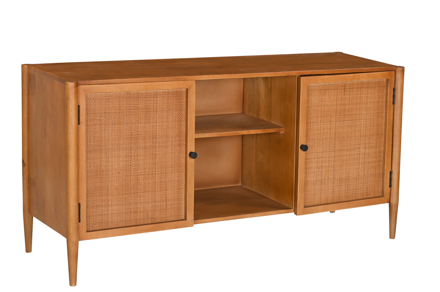 Corfu - Meuble TV en manguier massif 140 cm - Sarrva