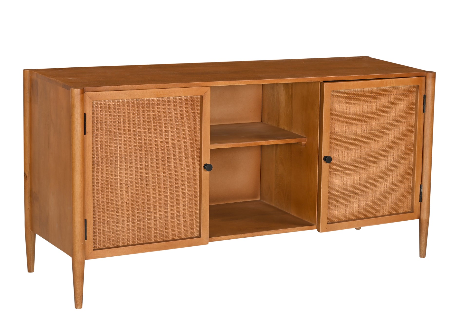 Corfu - Meuble TV en manguier massif 140 cm - Sarrva