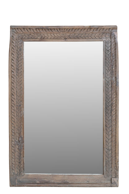Kota — Miroir Rectangulaire en Teck Recyclé 113 × 78 cm