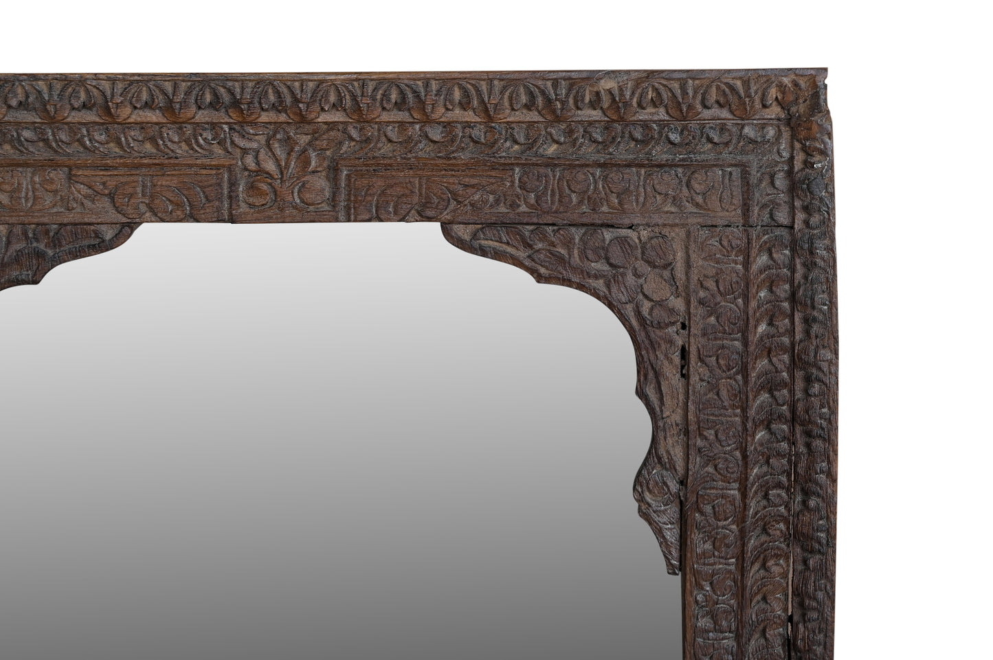 Petit Miroir 81x47cm Teck Recyclé - Artisanal Vintage Indien - Sarrva