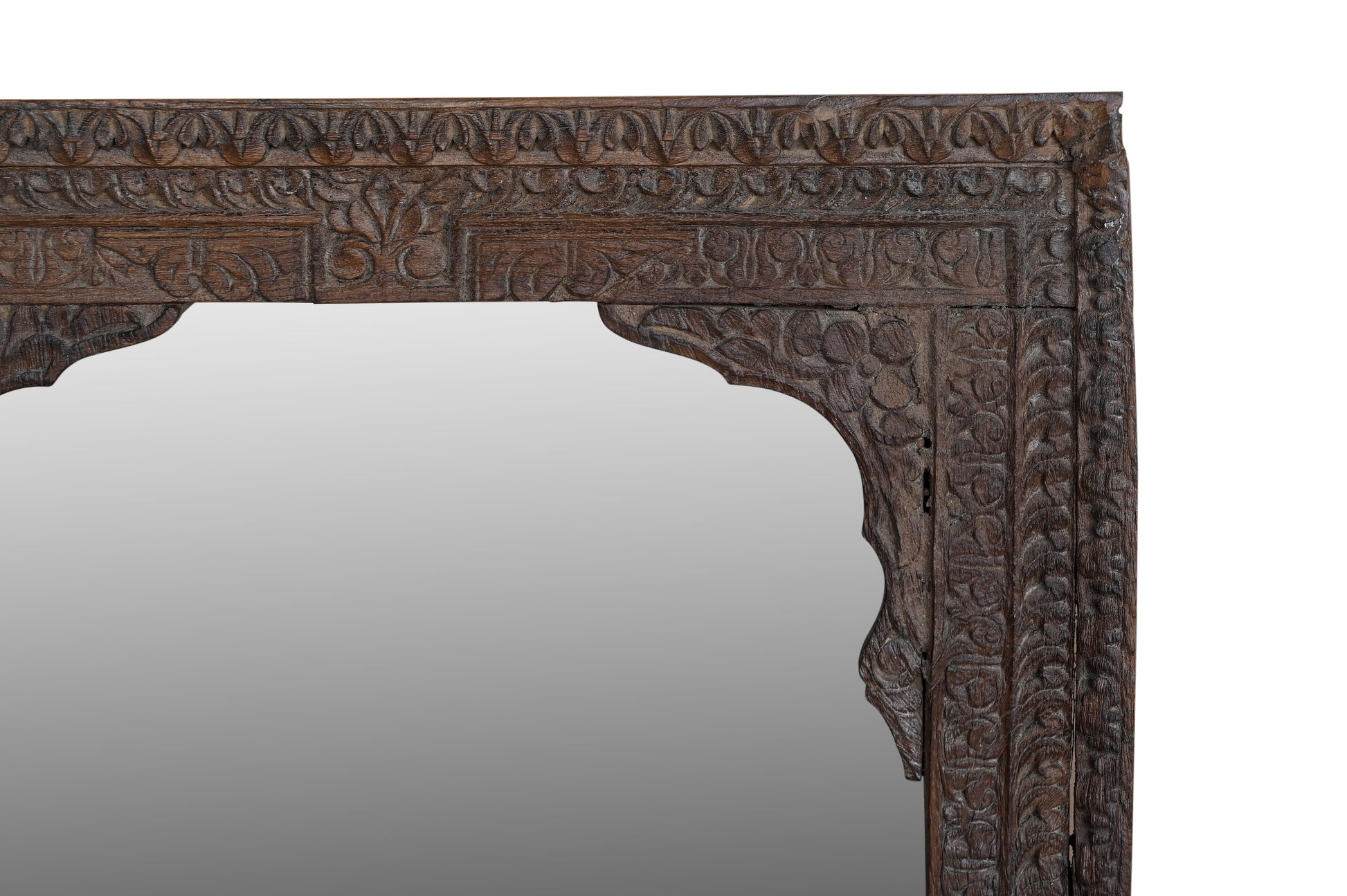 Petit Miroir 81x47cm Teck Recyclé - Artisanal Vintage Indien - Sarrva