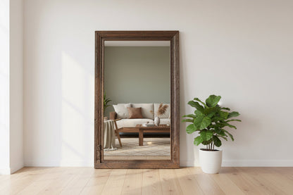 Miroir Rectangulaire 180x80cm Bois Massif - Design Contemporain Déco Murale - Sarrva
