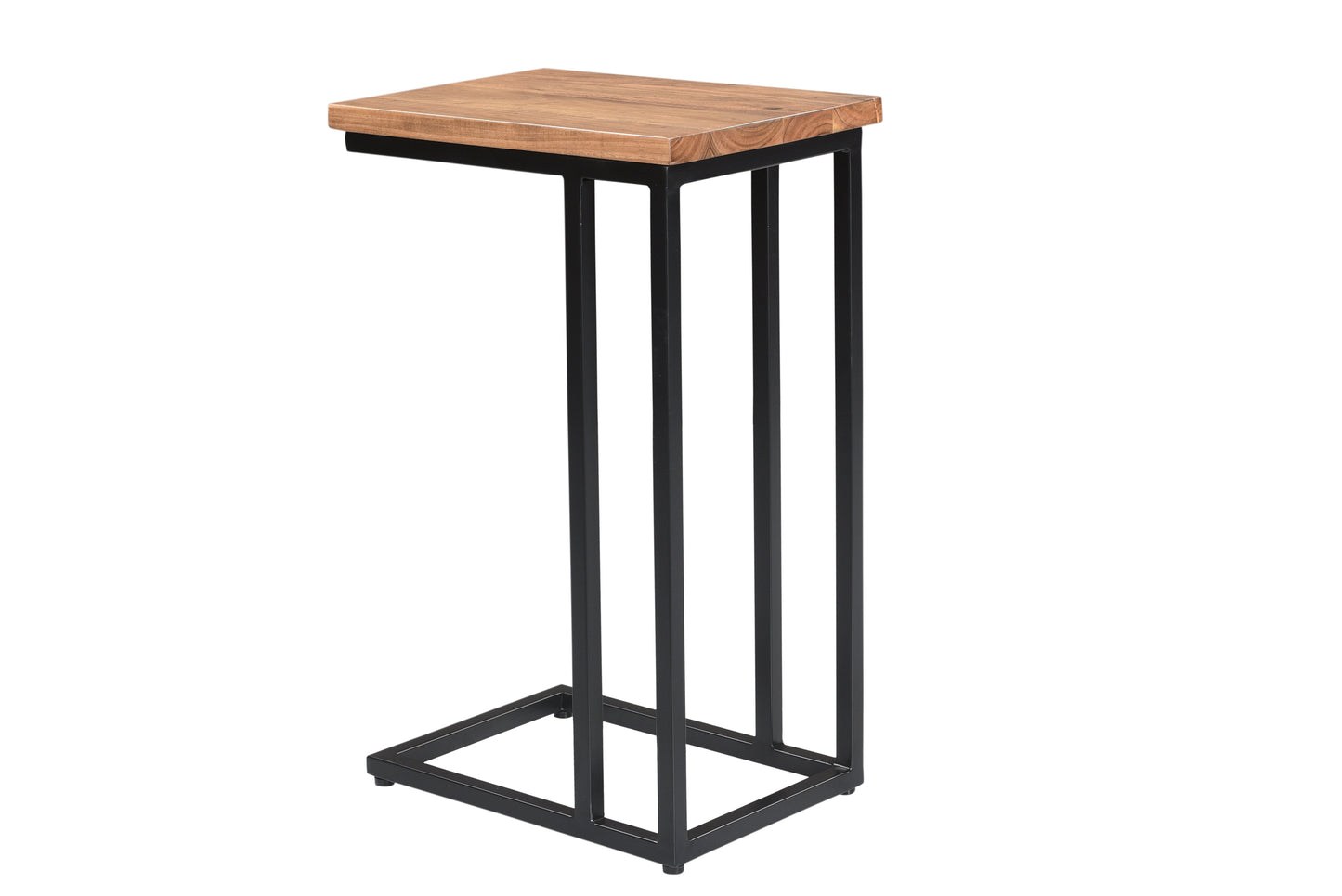 Table d'Appoint Bout de Canapé 40cm Bois Manguier - Métal Noir Collection KALIA - Sarrva