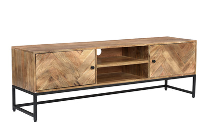 Stockholm - Meuble TV en acacia massif 158 cm - Sarrva