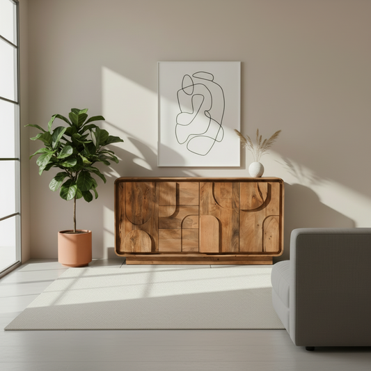 Oslo - Buffet en manguier massif 160 cm - Sarrva